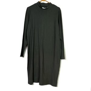 THE LABEL Mock Neck Dress in Olive Size 2X NWT